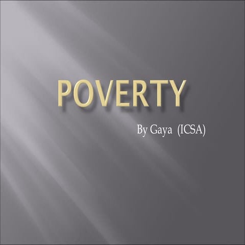 Brief Power Point on Poverty | PPTX