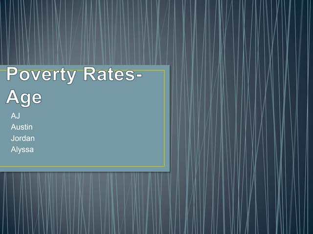 Poverty Rates - age