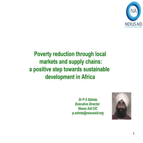Poverty reduction through local markets and supply chains