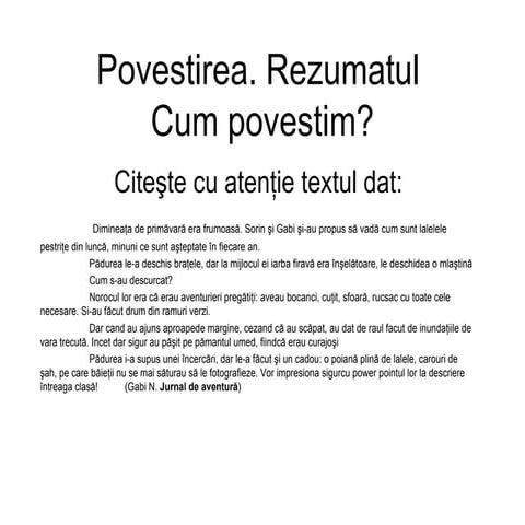 Povestirea