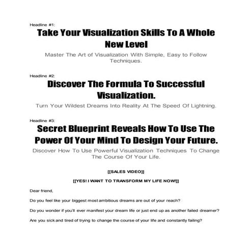 Pov salesletter transcript