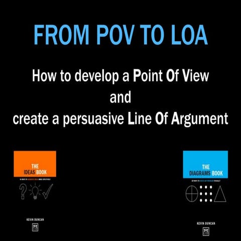 How To Have a Point Of View and Develop a Persuasive Line of Argument