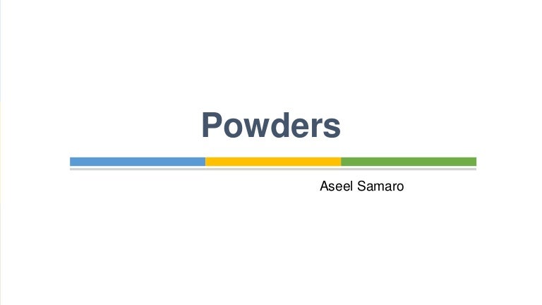 Powder Bulk Density Chart