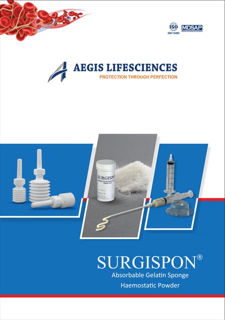 SURGISPONⓇ ABSORBABLE HAEMOSTATIC GELATIN SPONGE | PDF