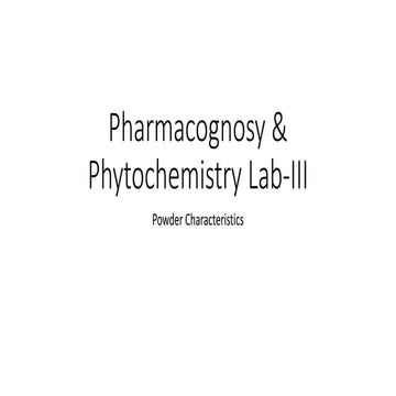 Powder Characters_Pharmacognosy
