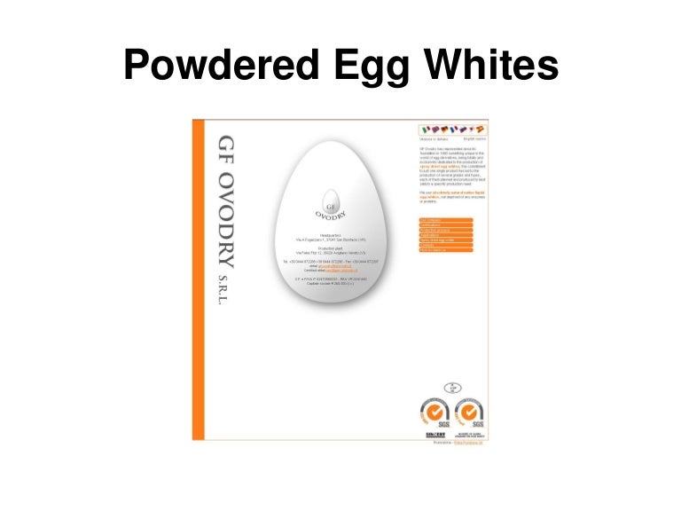 Powdered egg whites
