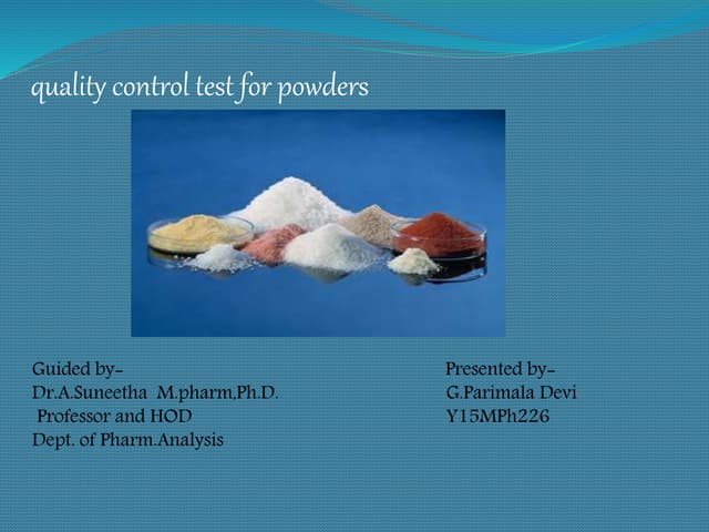Flow properties of powders | PPTX