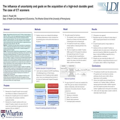 The Influence of Uncertainty and Goals on the Acquisition of a High Tech Dura...
