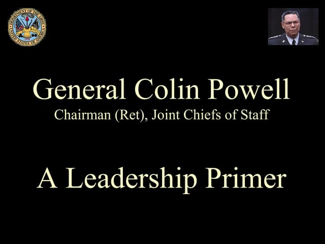 Powell on leadership