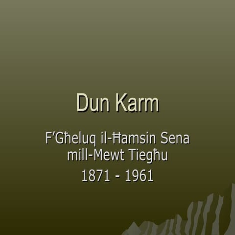 Powepoint ta’ dun karm(fronter)