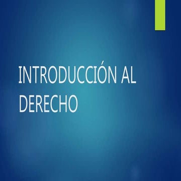 INTRODUCION AL DERECHO