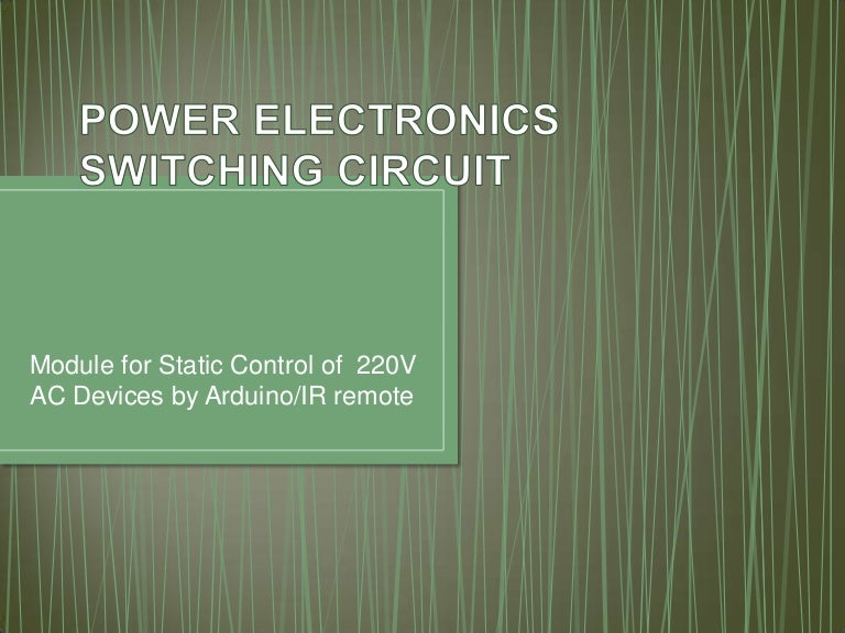 Power electronics switching circuit