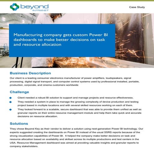 Power BI Dashboards For Resource Management