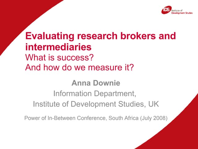 Power Of In Between M&E Session