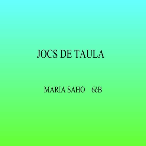 els jocs de taula