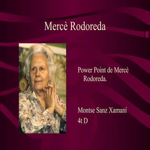 Power Point Mercè Rodoreda