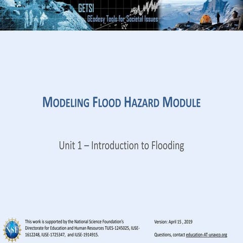 Unit 1 Introduction to Flooding Presentation