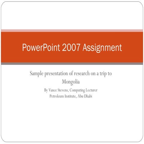 Power Point2007 Mongolia
