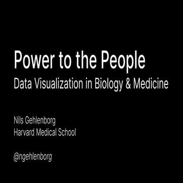 Power to the People: Data Visualization in Biology and Medicine