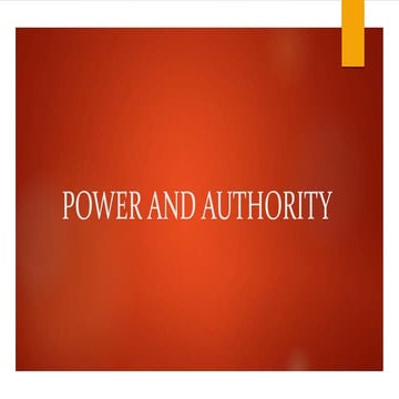 Power and authority