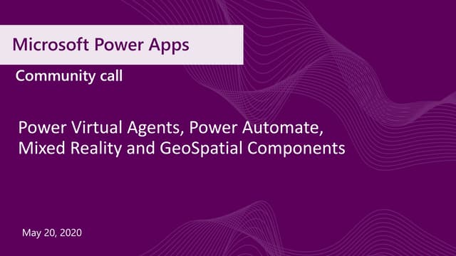 Power Apps community call - May 2020