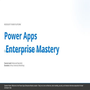Mastering Microsoft Power Platform: Advanced Power Apps Training ...
