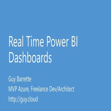 Guy Barrette: Afficher des données en temps réel dans PowerBI