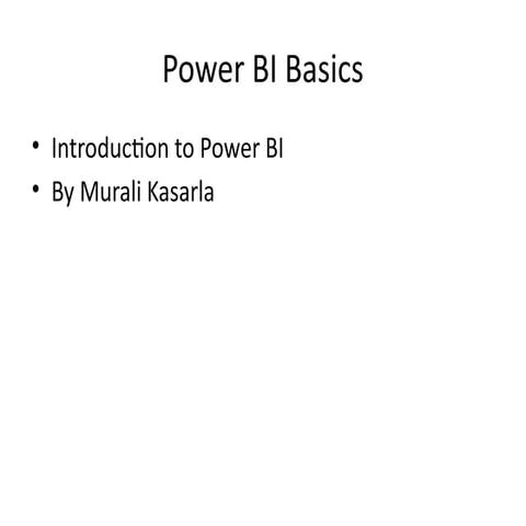 Power BI - Introduction to Interaction with Power BI | PPTX