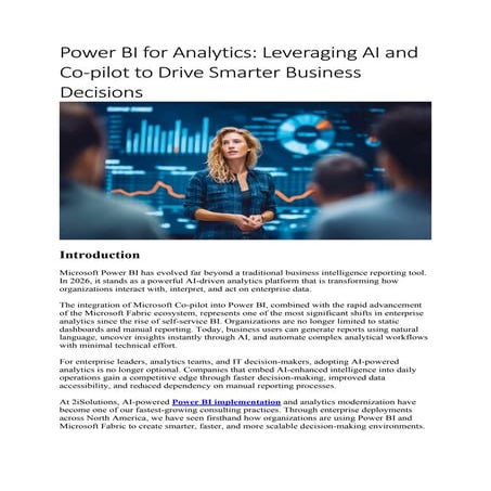 Power BI and Microsoft Co-pilot: AI-Driven Analytics for Smarter ...