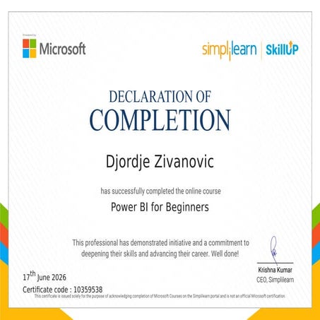 TrakSYS Introduction training certificate | PDF