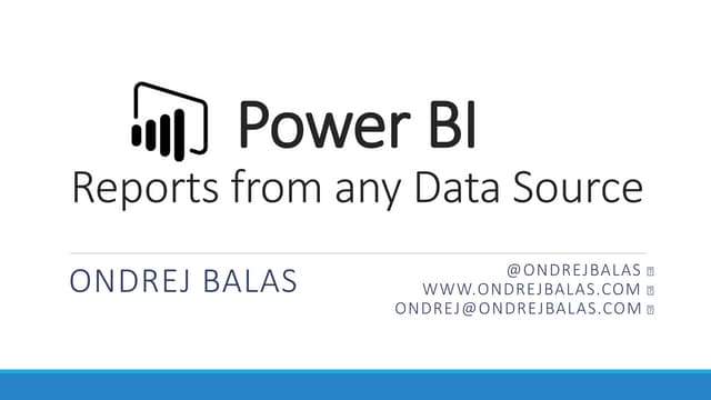 Power BI - Data from any Source