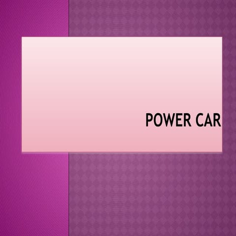POWER CAR used in EOG system of indian railways | PPTX