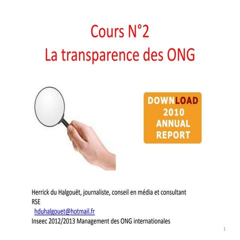 Transparence des ONG