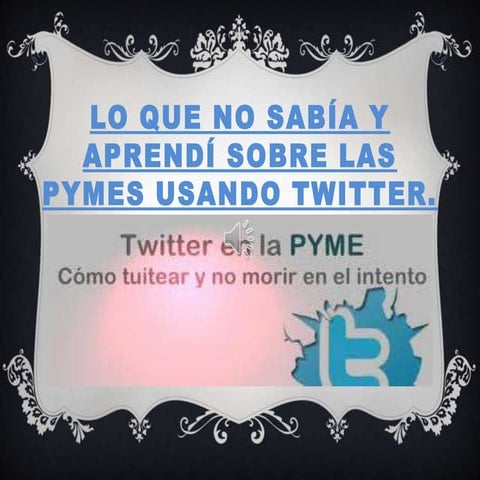 LO QUE NO SABIA Y APRENDÍ SOBRE LAS PYMES USANDO TWITTER