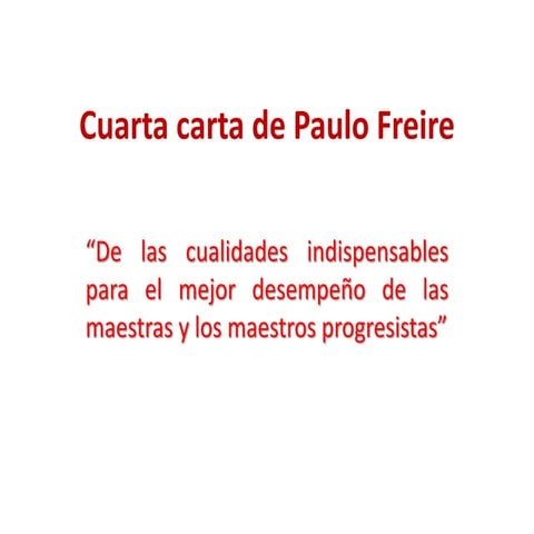Carta de Paulo Freire
