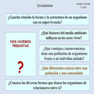 La biodiversidad y el medio