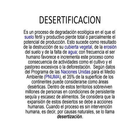 Power desertificacion