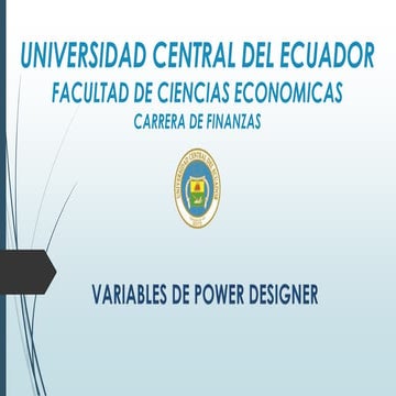 Variables de Power designer