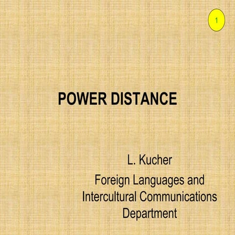 Power distance. Presentation.ppt