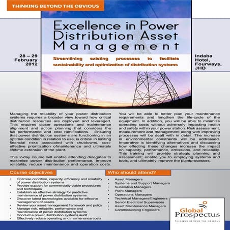Power Distribution Asset Management 2012