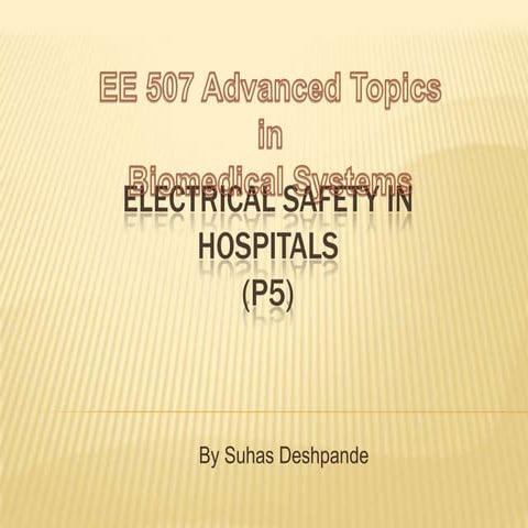 Power and Electrical Safety in Hospitals