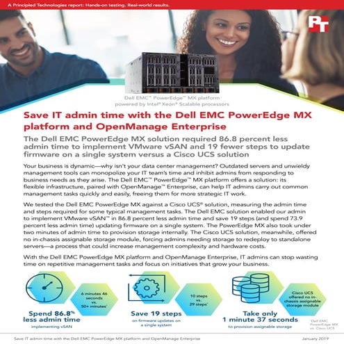 Save IT admin time with the Dell EMC PowerEdge MX  platform and OpenManage En...