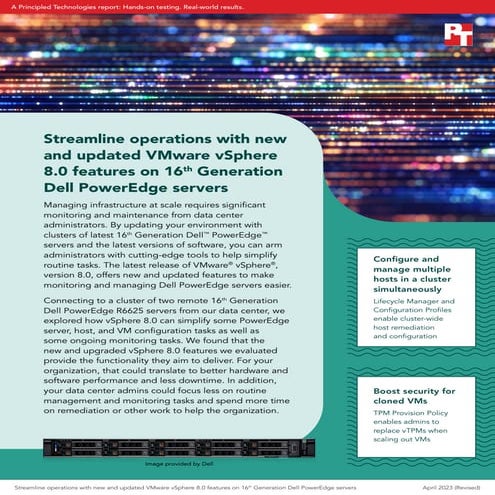 Streamline operations with new and updated VMware vSphere 8.0 features on 16t...