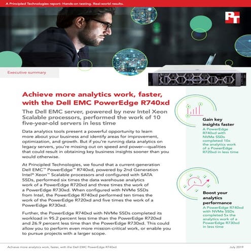 Achieve more analytics work, faster, with the Dell EMC PowerEdge R740xd - Sum...