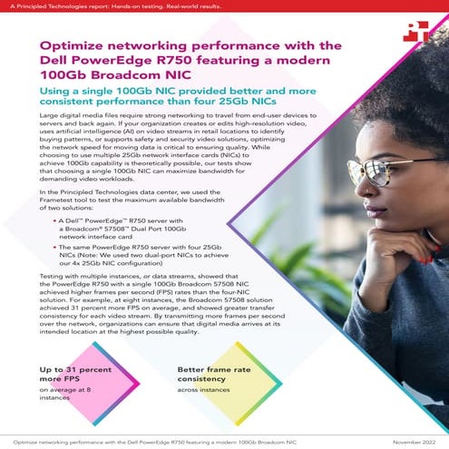 Optimize networking performance with the Dell PowerEdge R750 featuring ...