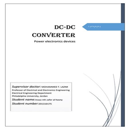 Power electronic dc to dc converter