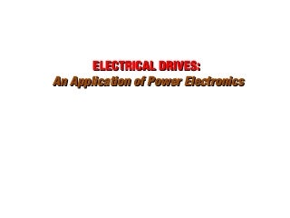 Power electronic drives ppt