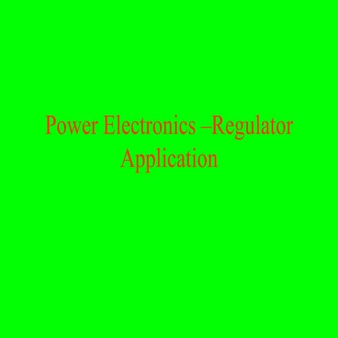 Power electronics application