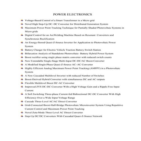 Final year project ideas for electrical engineering eepowerschool.com