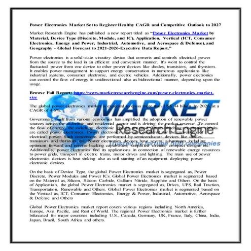 Power electronics market